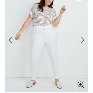 Madewell White 10” High-Rise Skinny Jeans